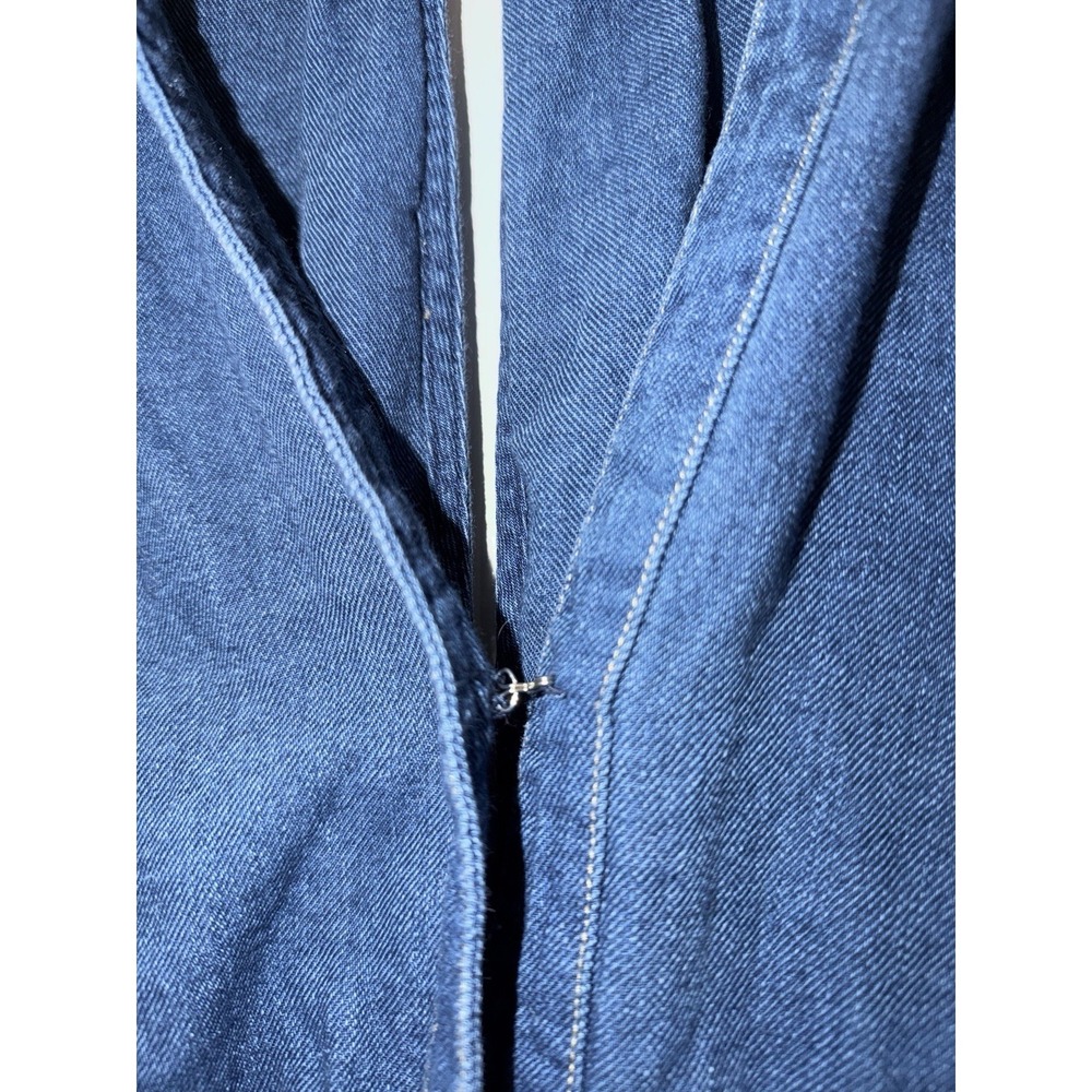 Anthropologie Somerset Indigo Blue Short-Sleeve Denim Romper - Picture 3 of 8